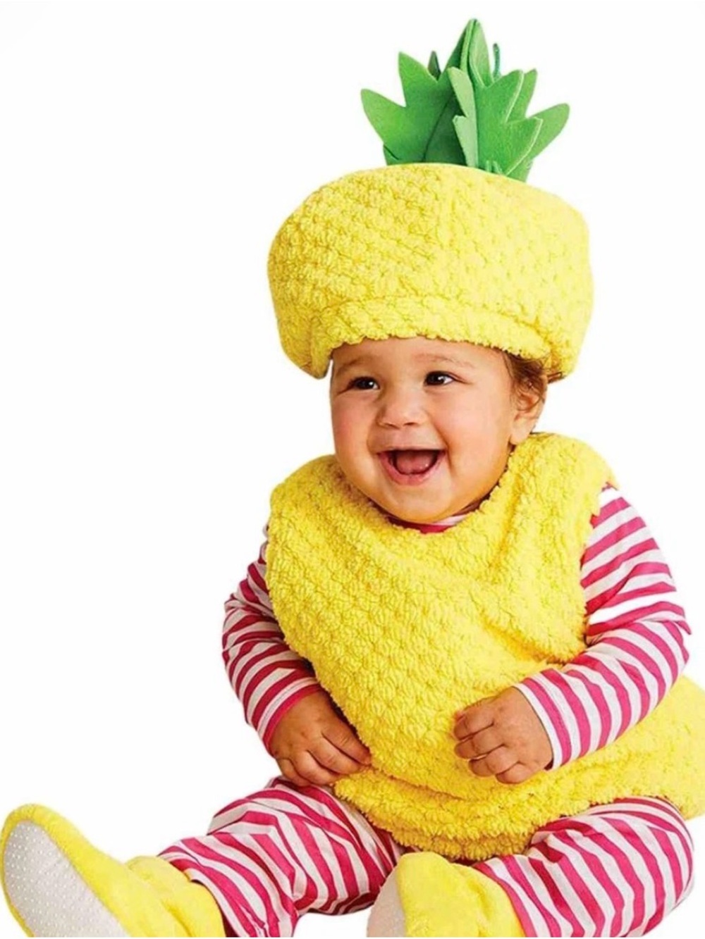 Baby Yellow Pineapple Costume with Green Top - Kids Costume